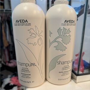 Aveda Shampure Shanpoo & Conditioner Calming, Aromatherapy Large Liters 33.8oz
